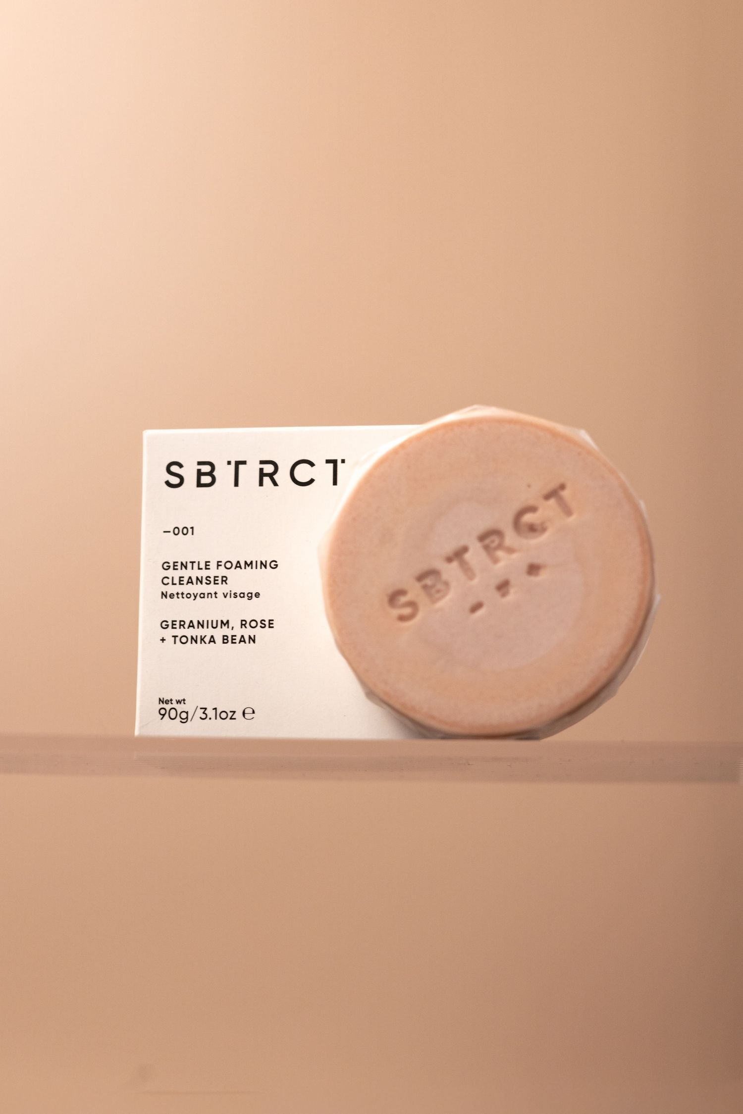 Product photography for food brand, clean minimal packaging shot