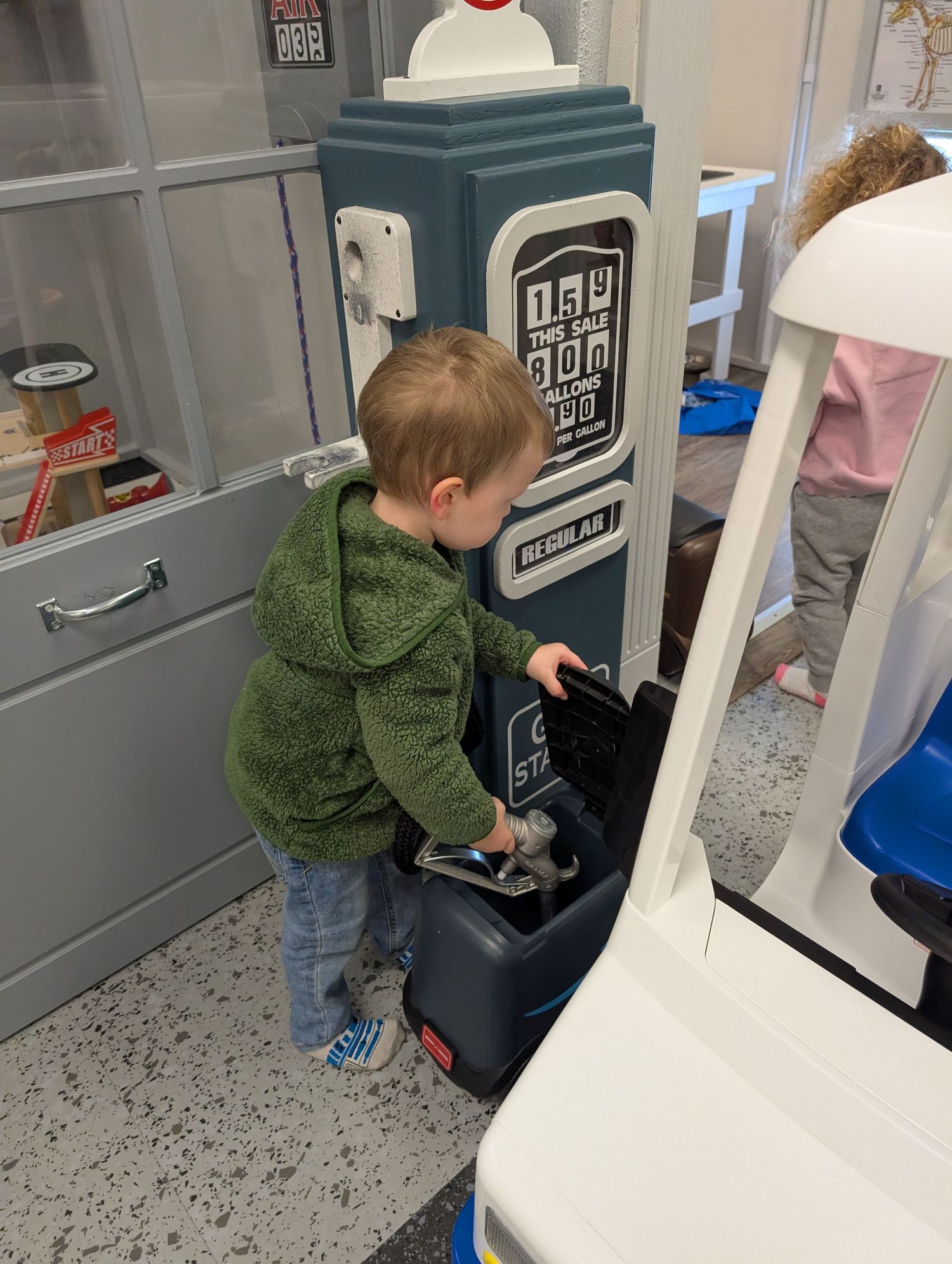 Toddler playing at play cafe in Knoxville - Little Valley Play Cafe