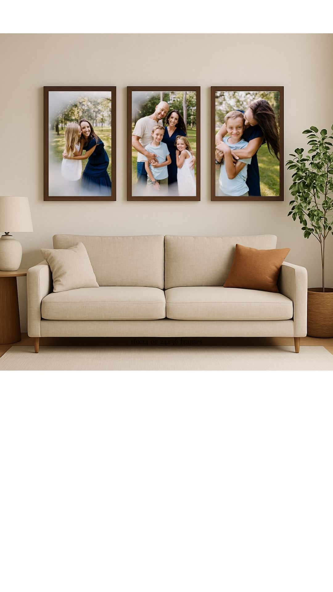 photo wall gallery display idea for family pictures