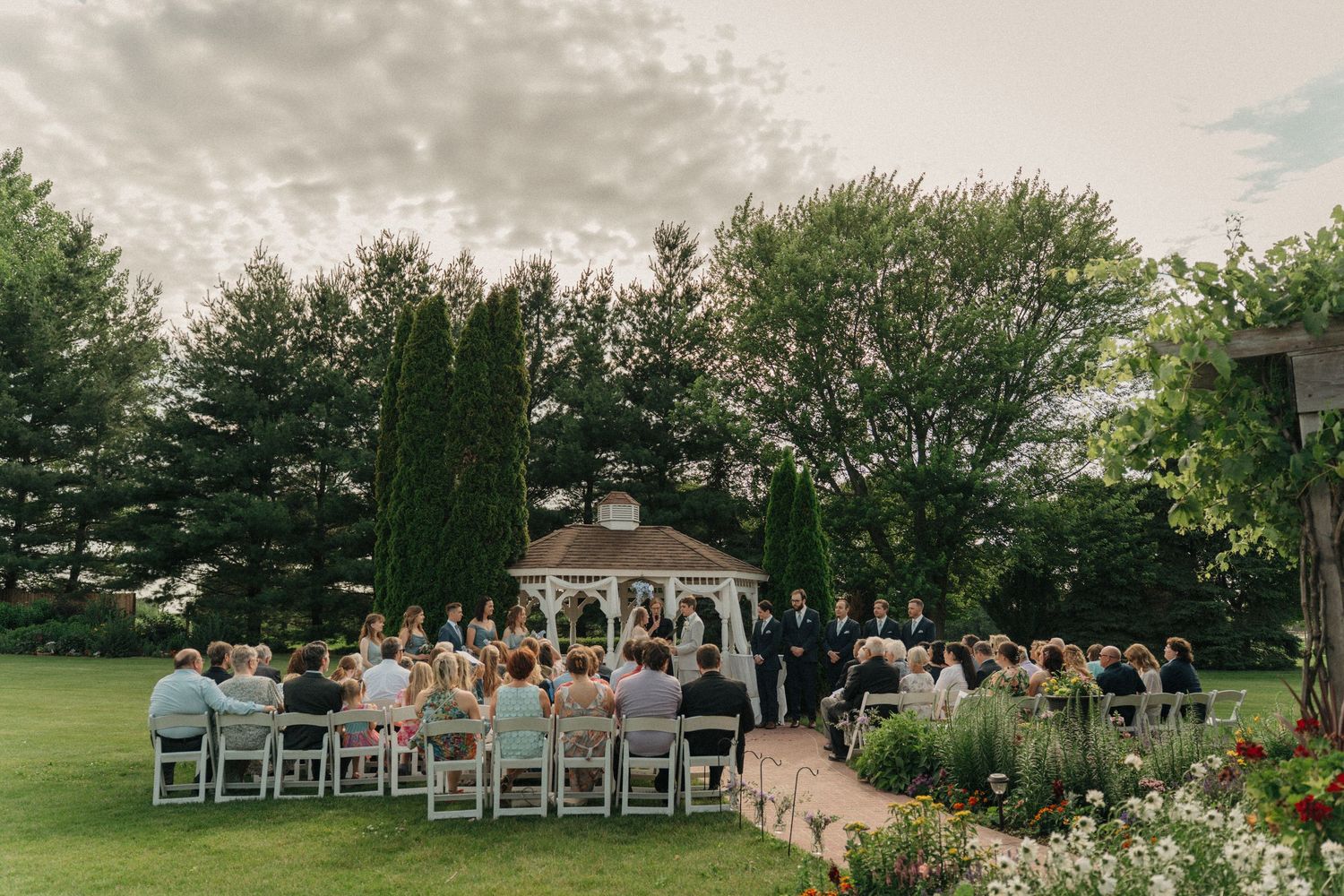 Danielle and Will's Ceremony, wide angle shot