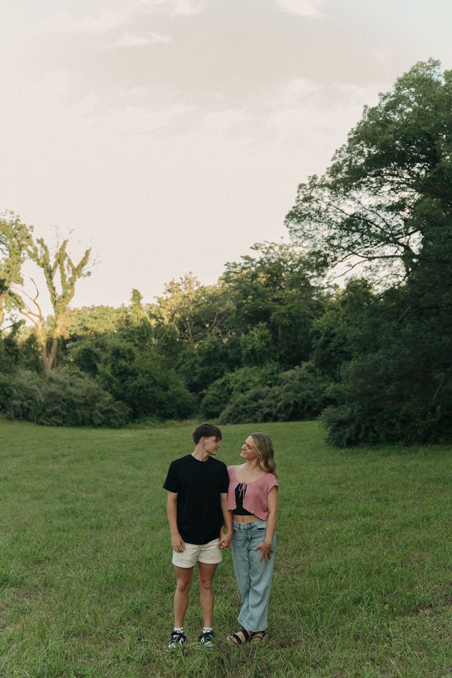 Clair and Calen at Carpenter's Park in Springfield Illinois - Couples Session during a summer evening