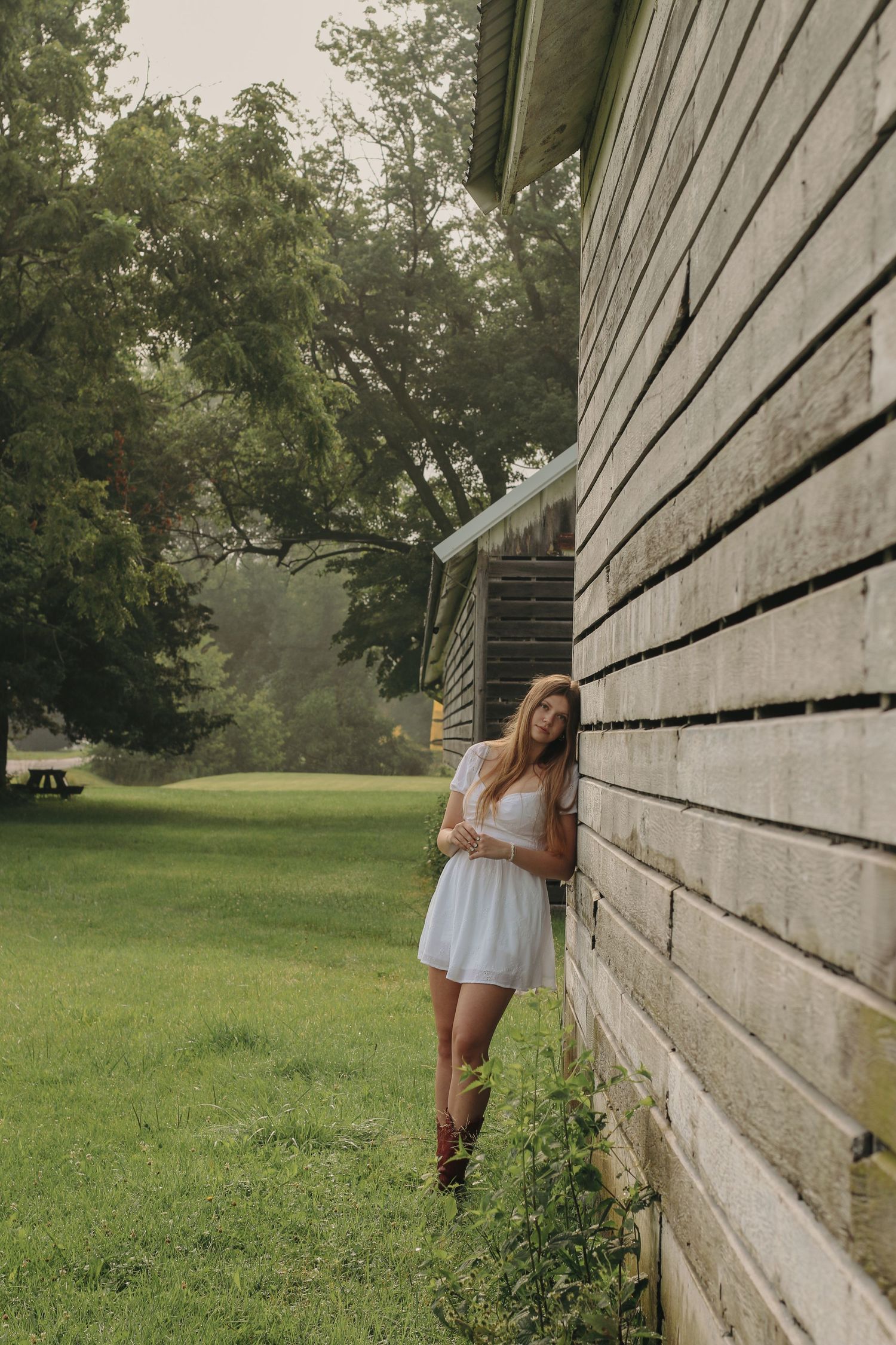 Emily Lathrop on her mom's farm