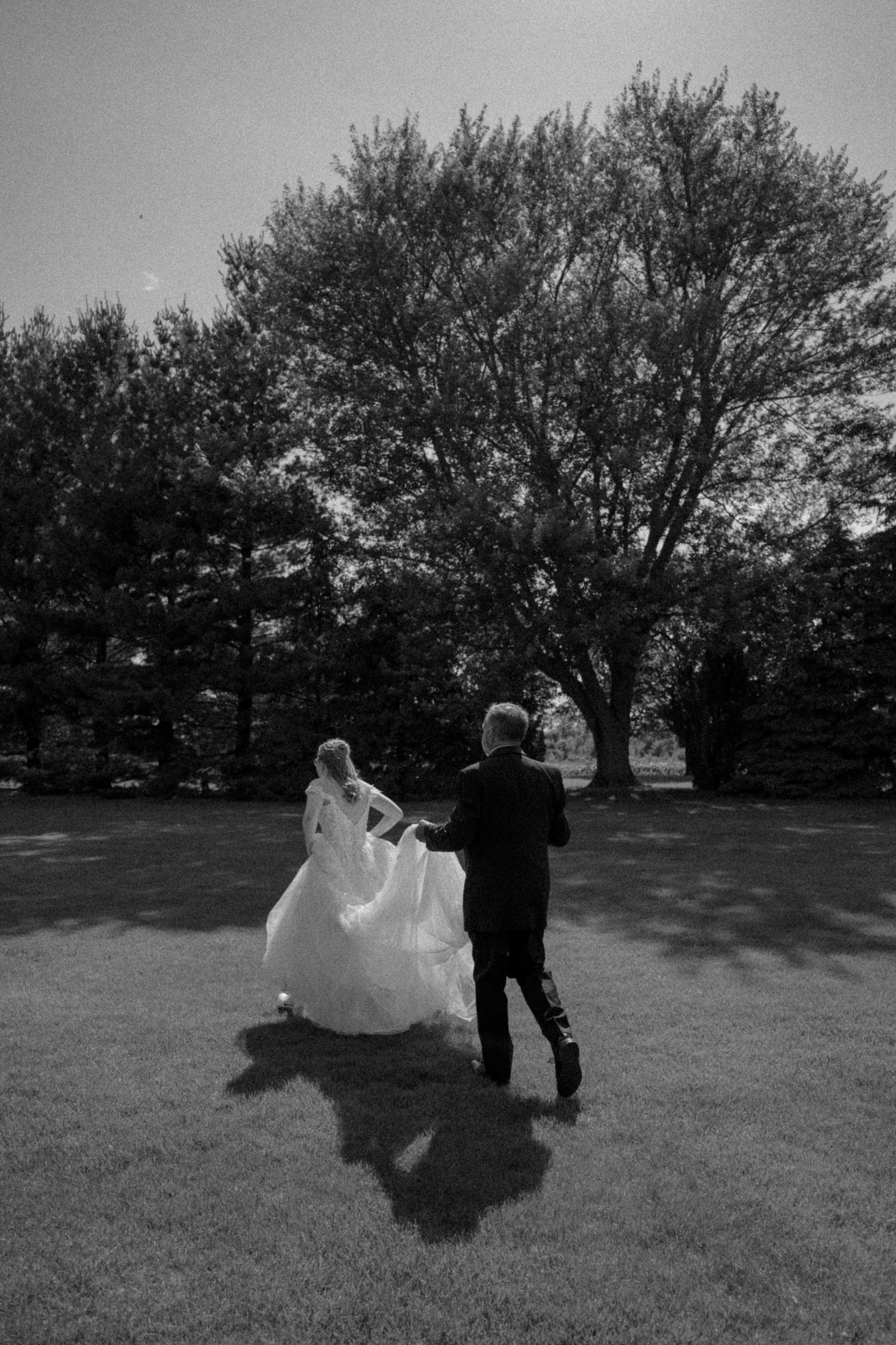 Danielle and her Father during their first look at lavender crest winery in Colona Illinois  - her father taking her to her first look