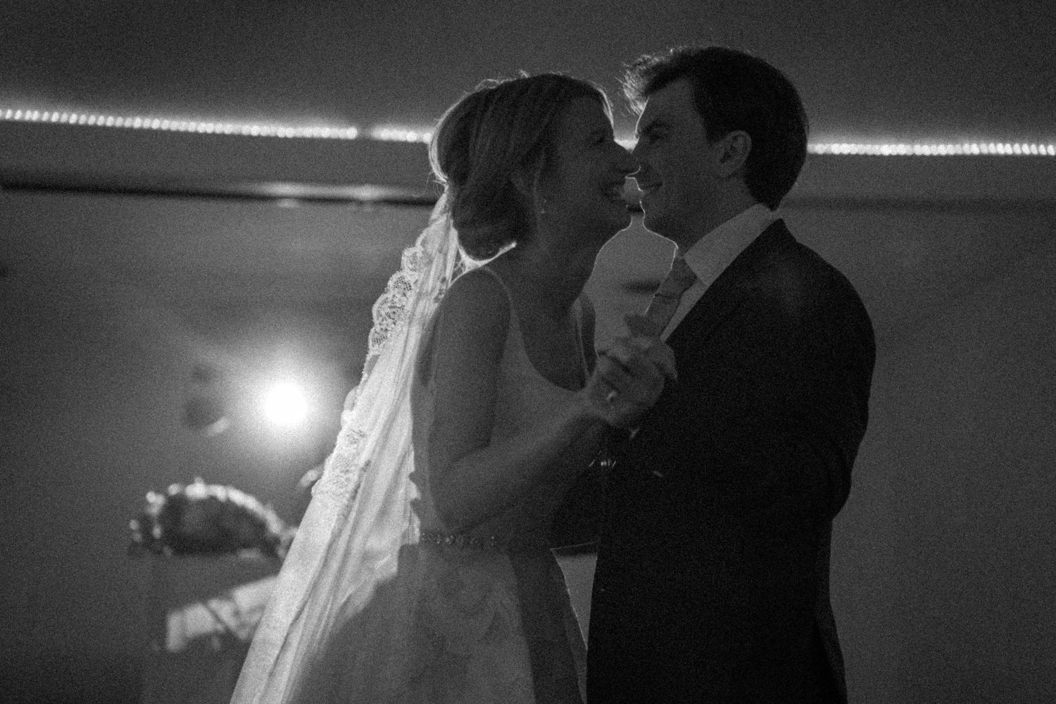 Emma + Sam at the Tangle Wood Hills Pavilion in May of 2025 - A Beautiful Spring Wedding  - Black and white - First Dance