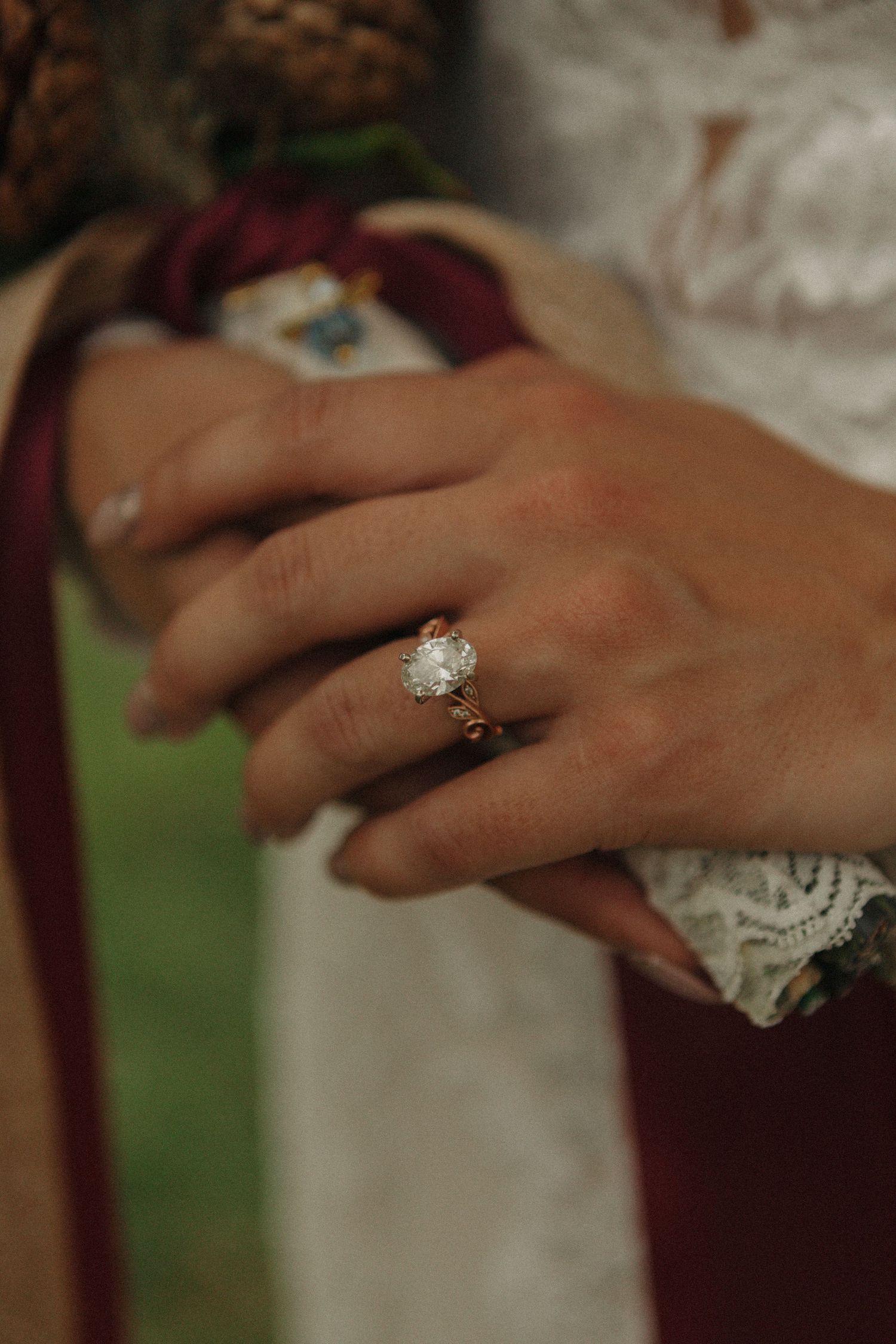 Jaimey's Wedding Detail of her beautiful ring