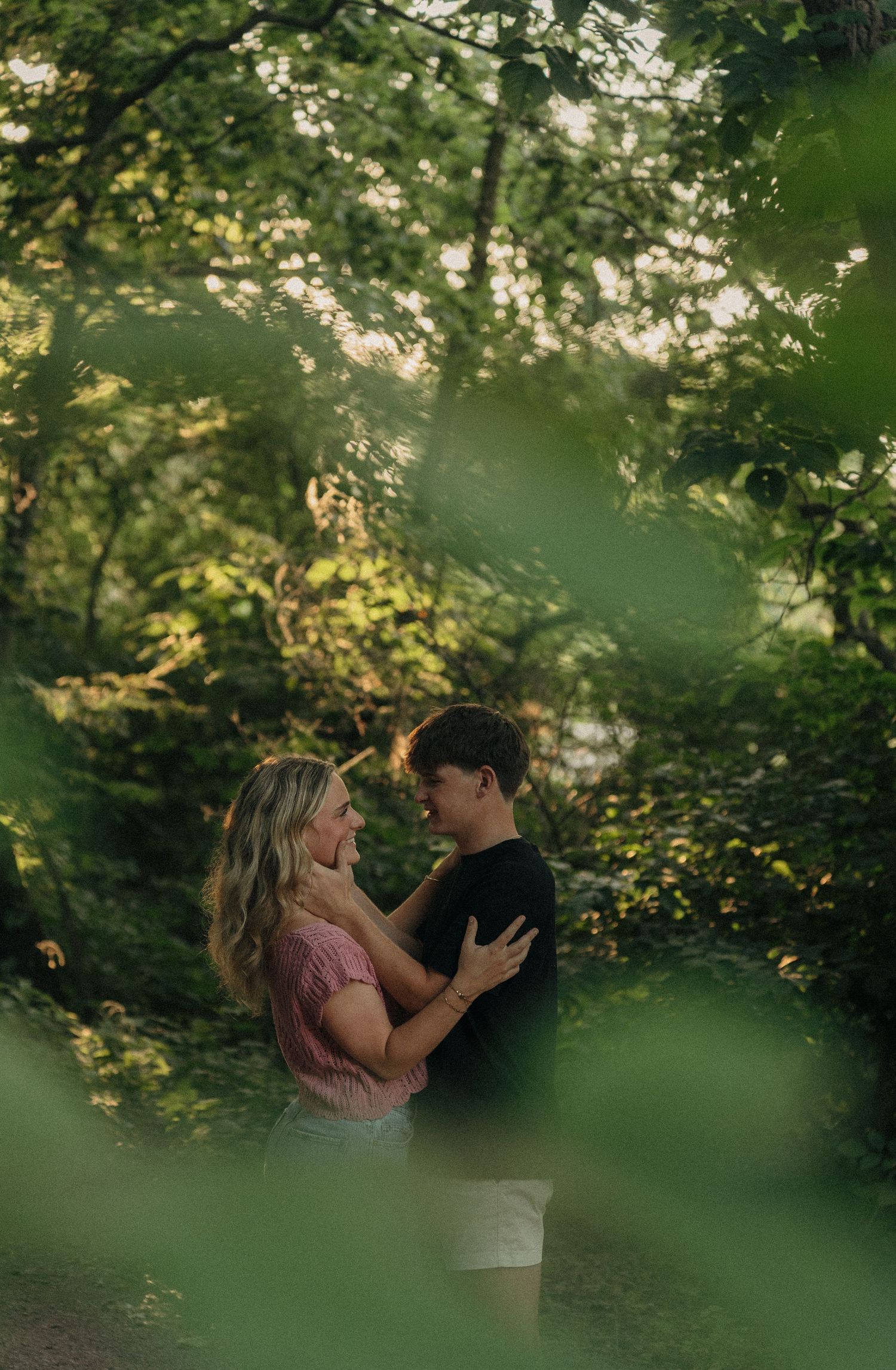 Clair and Calen at Carpenter's Park in Springfield Illinois - Couples Session during a summer evening