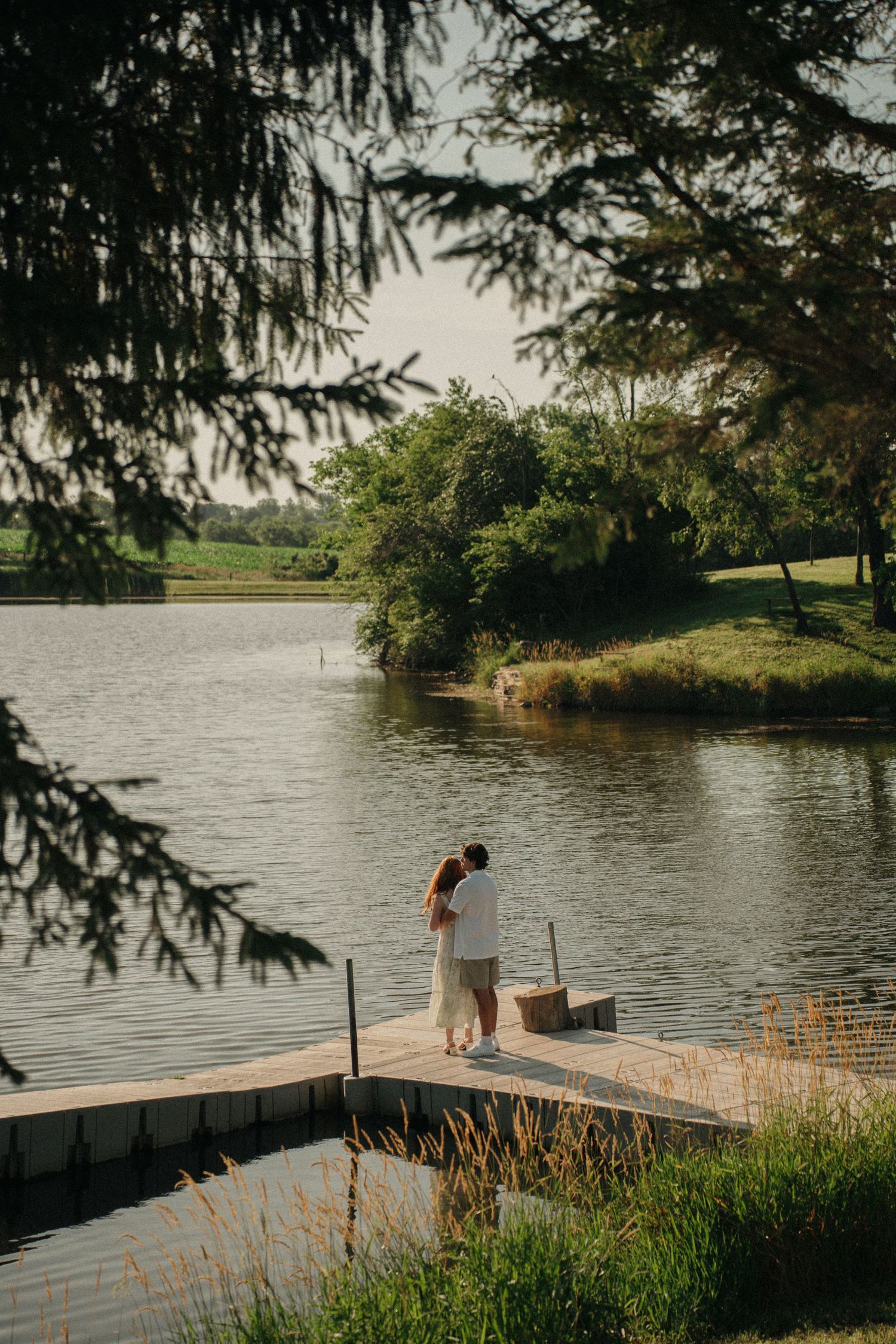 Madelynn and Isaiah's engagement photos in Davenport Iowa during the summer - beautiful morning session