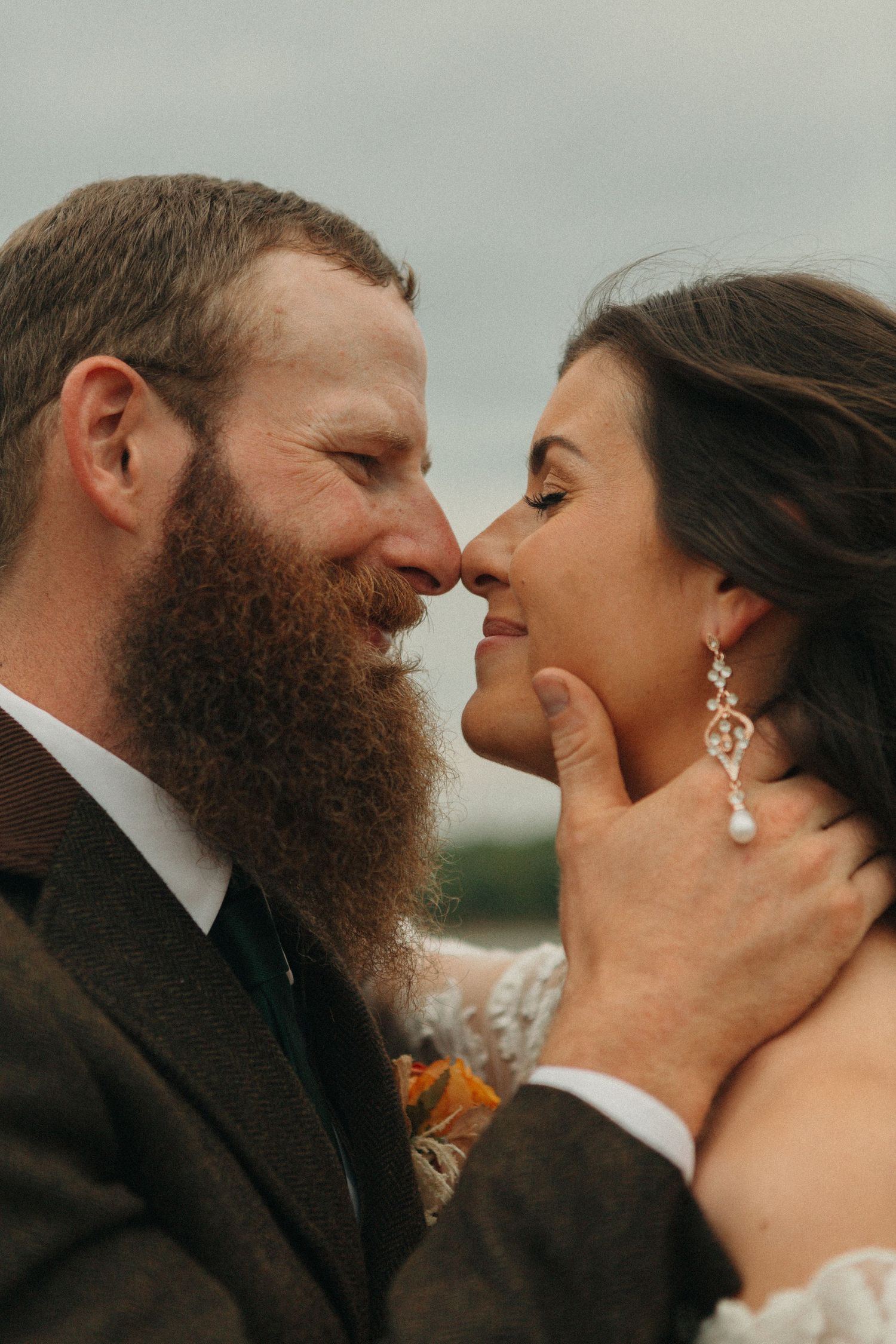 Brock and Jamey - Close up during couples portraits