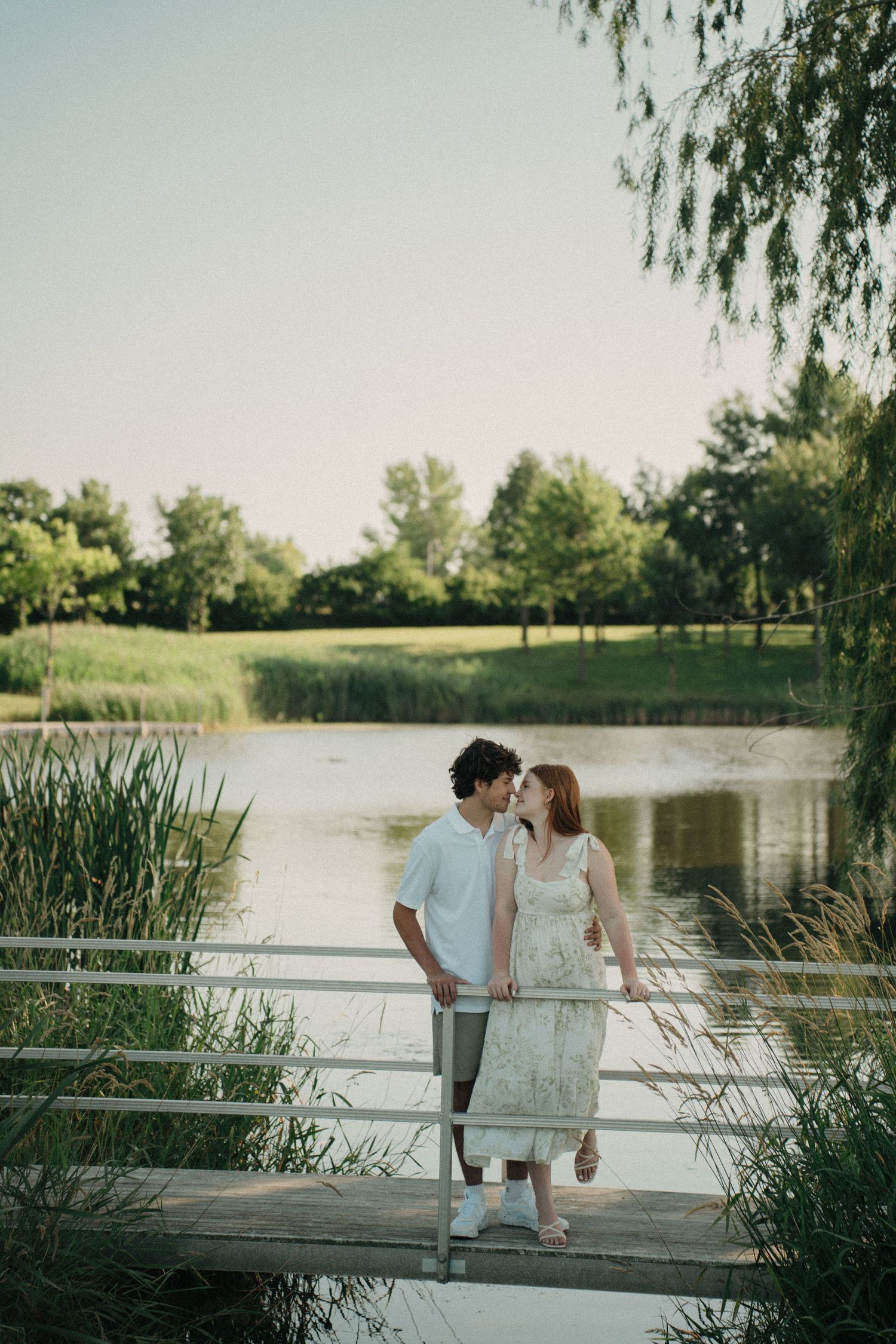 Madelynn and Isaiah's engagement photos in Davenport Iowa during the summer - beautiful morning session