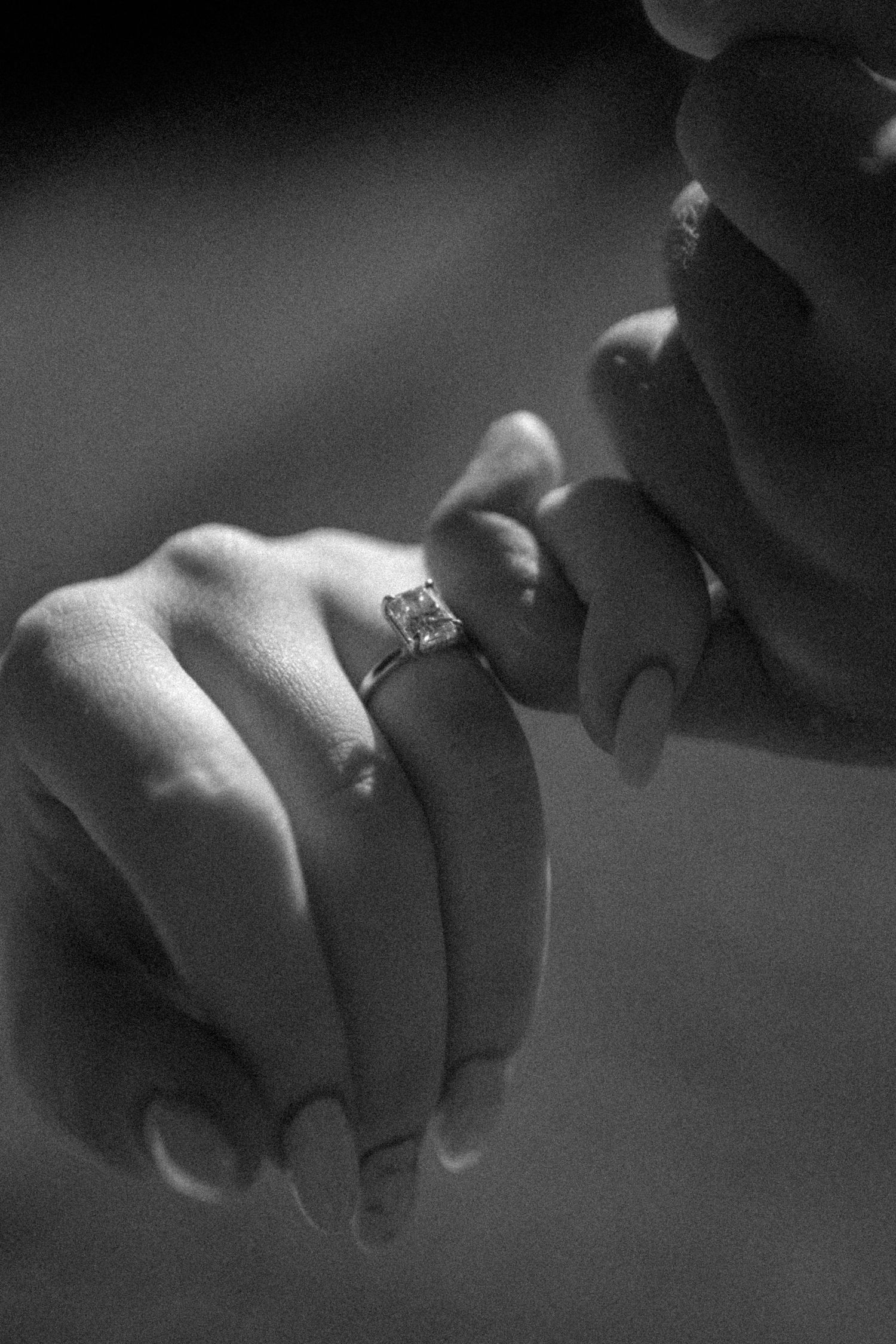 Madelynn and Isaiah's engagement photos in Davenport Iowa during the summer - beautiful morning session - black and white