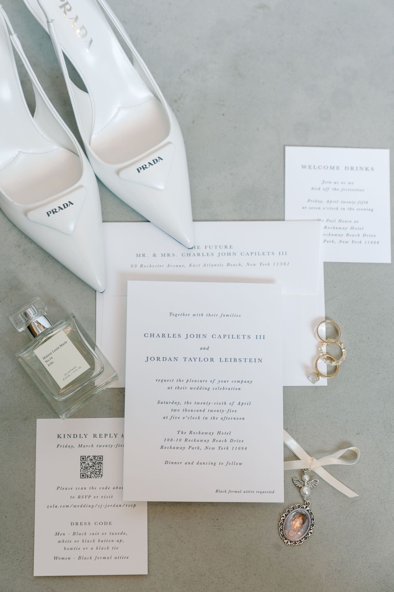 Elegant wedding invitations and details in soft neutral tones with delicate ribbons and vintage-style accessories.