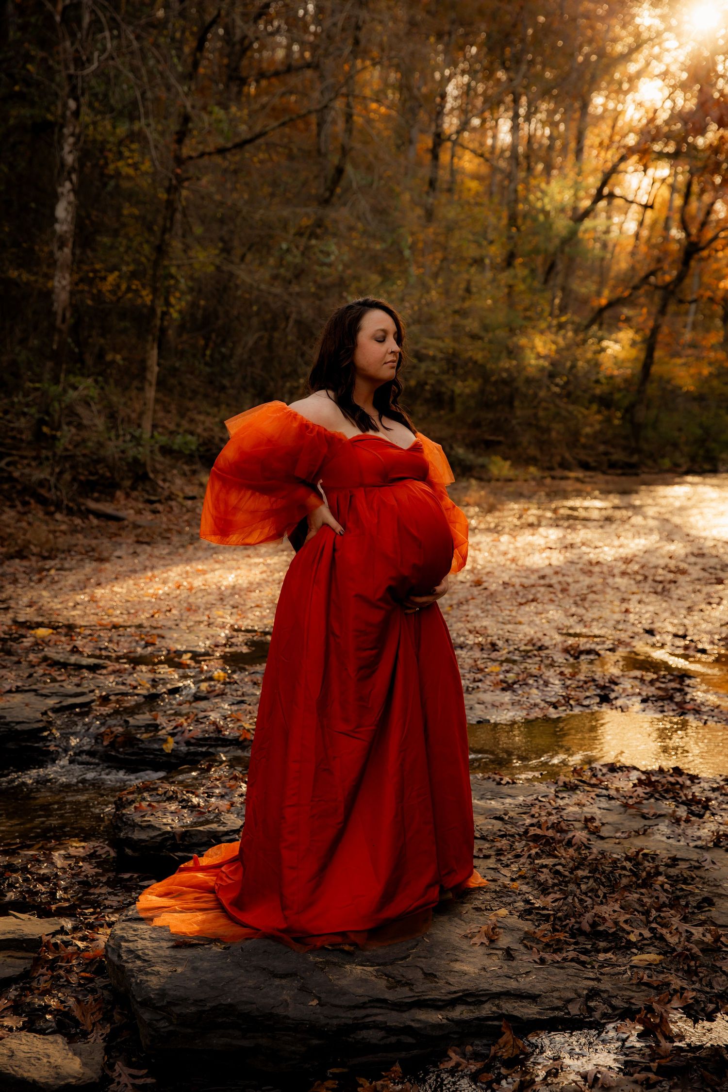 Maternity Session in Creek