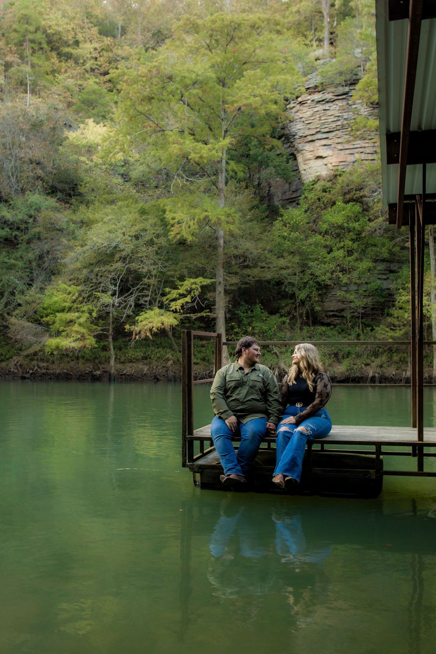 Couple Session over river