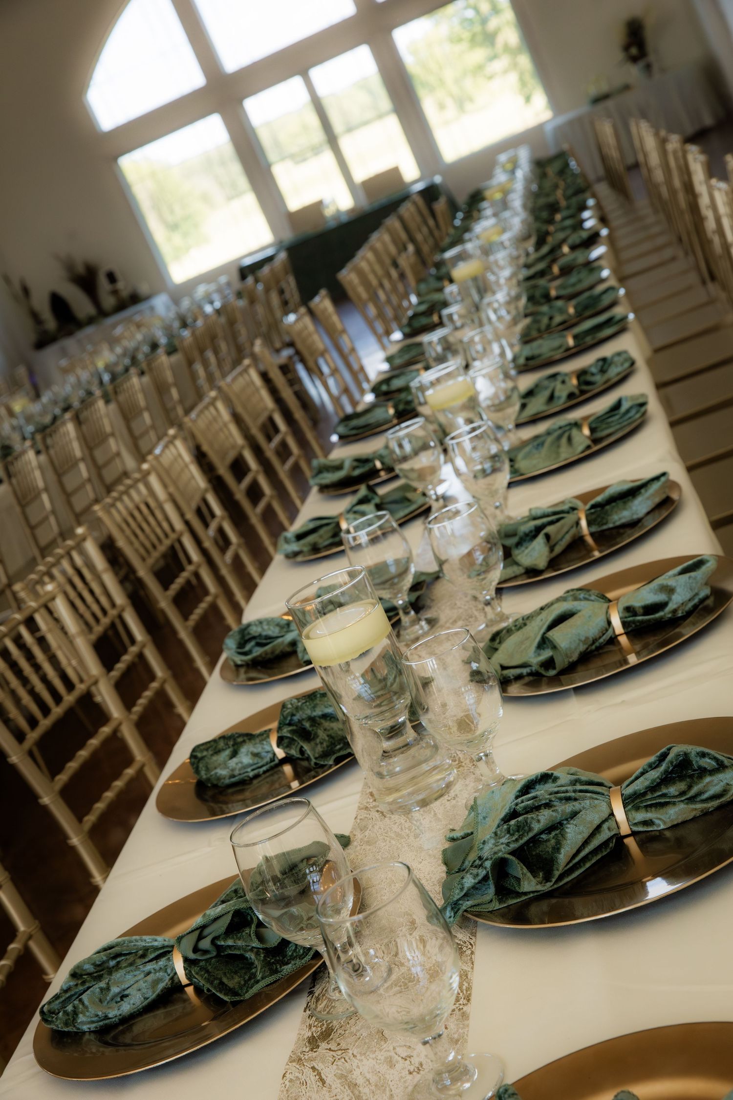 Detail shot of wedding table