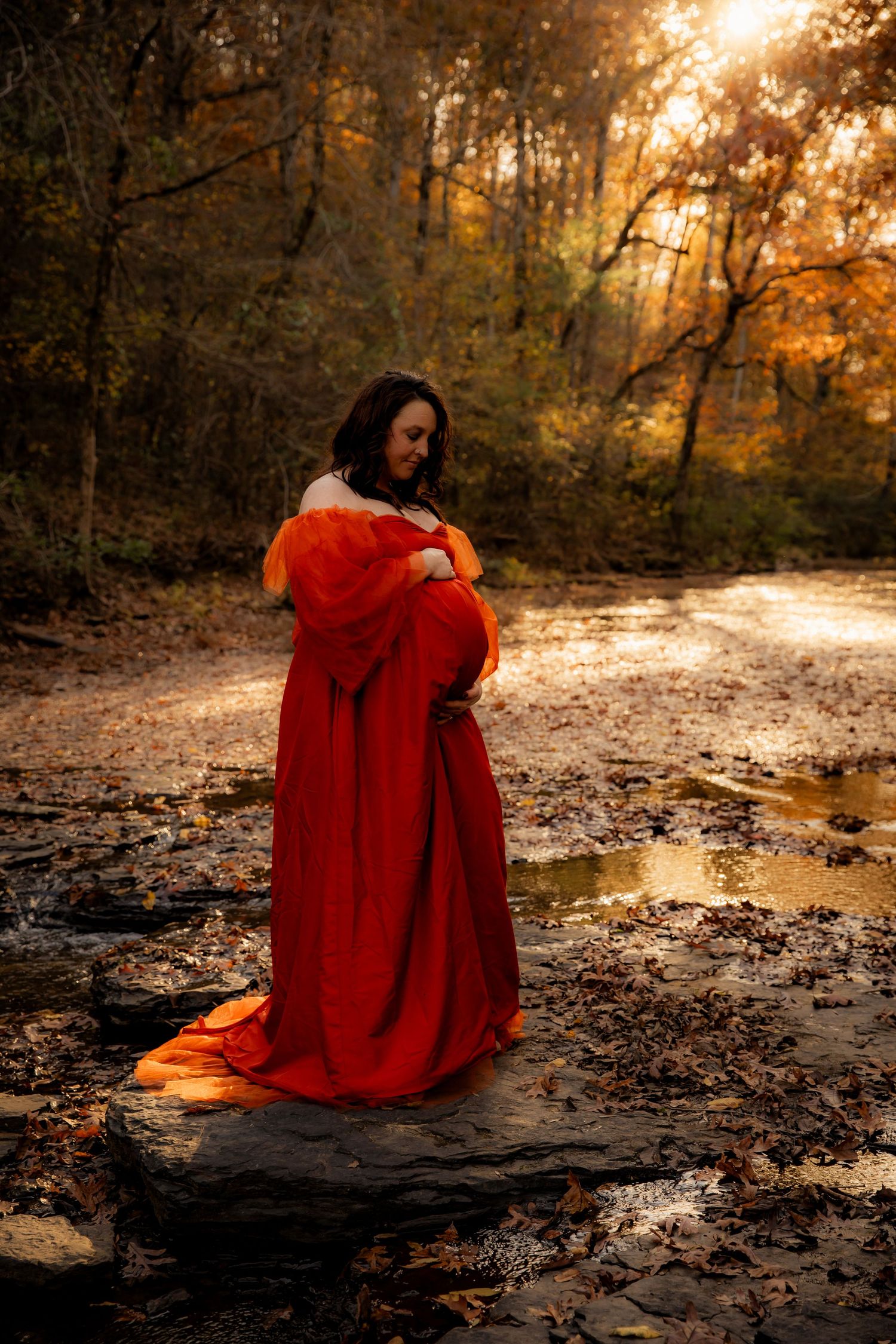 Maternity Session in Creek