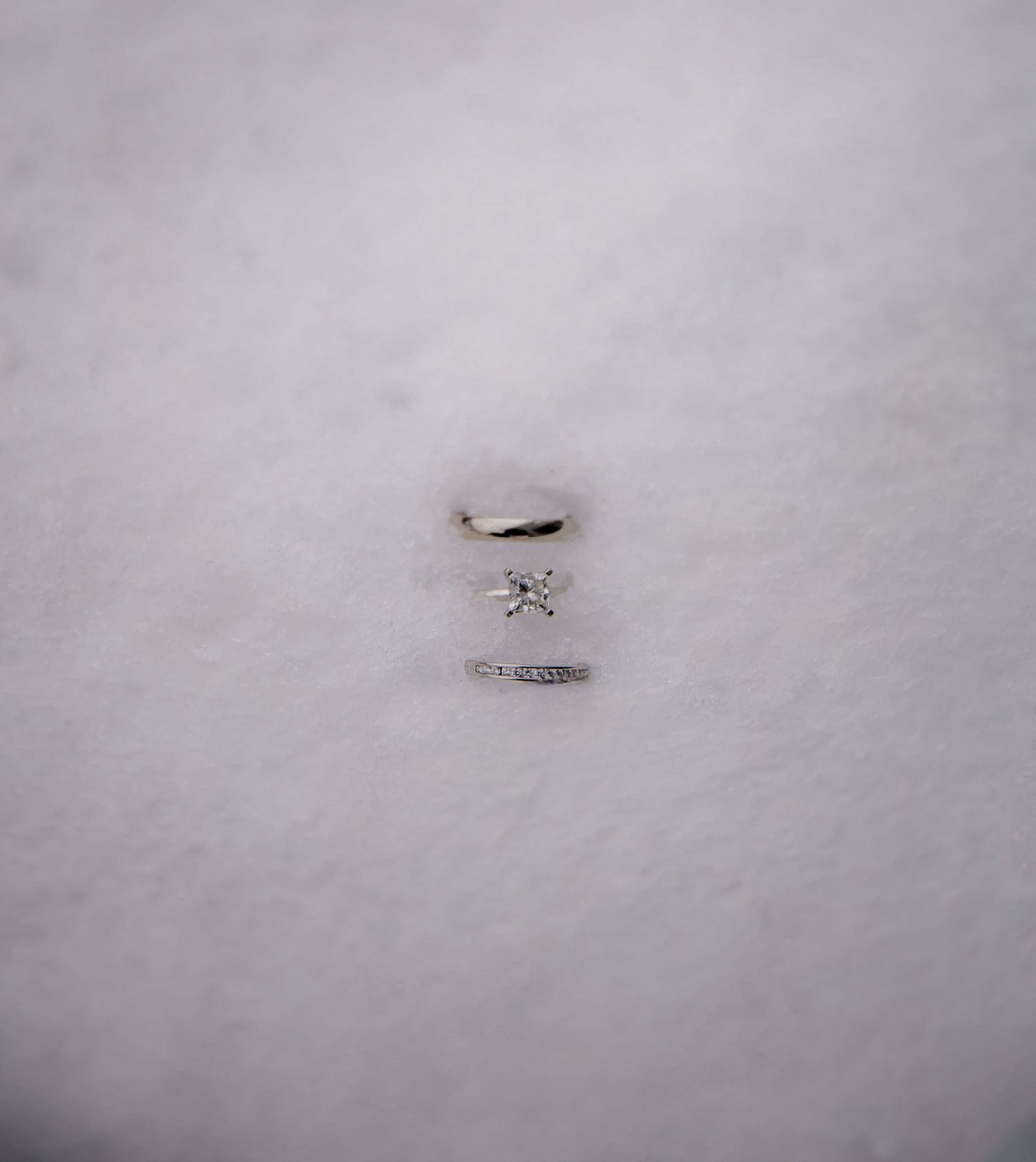 Wedding Rings in snow