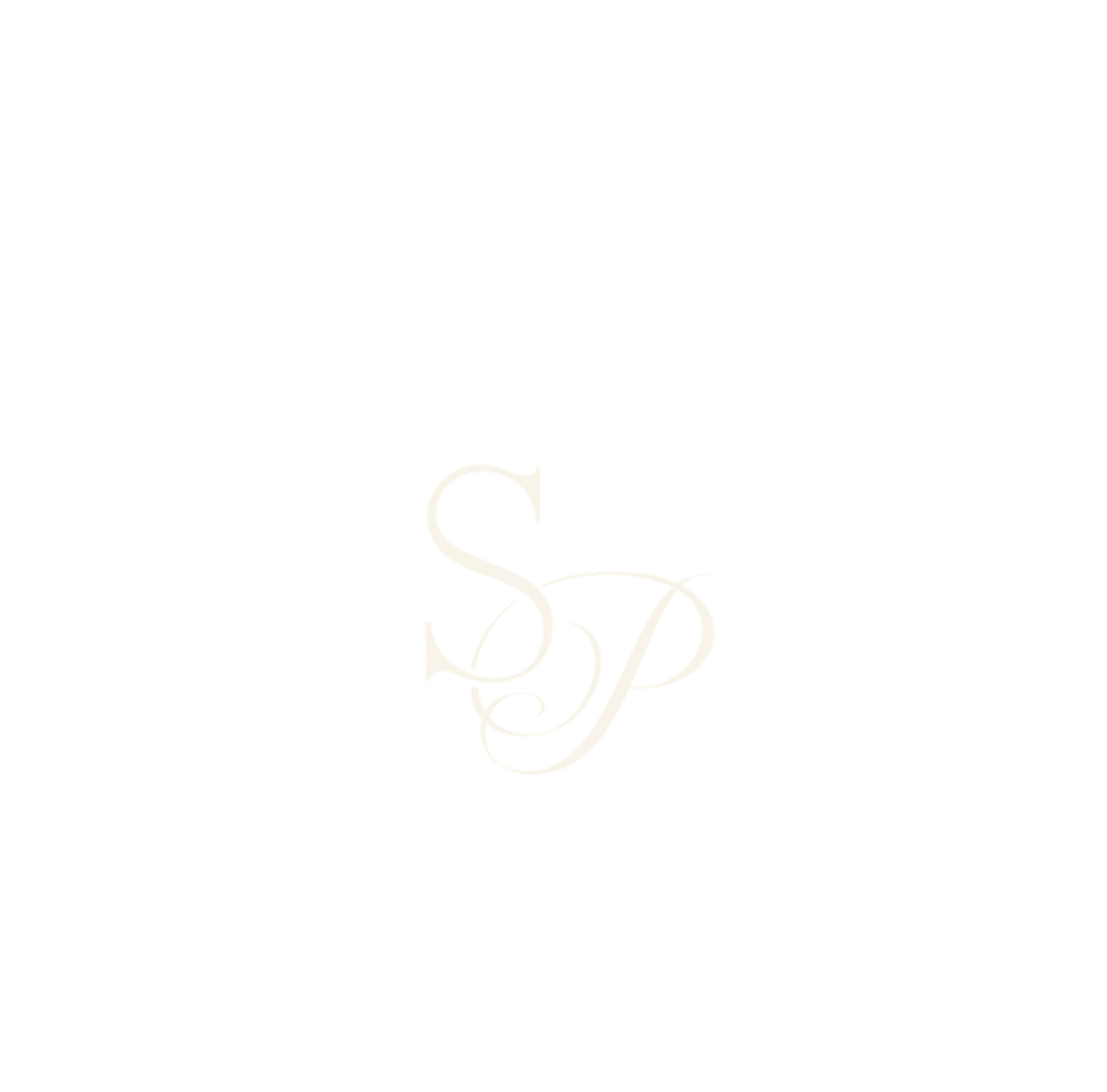 Minimalist white elephant logo design with elegant cursive lettering on a clean white background.
