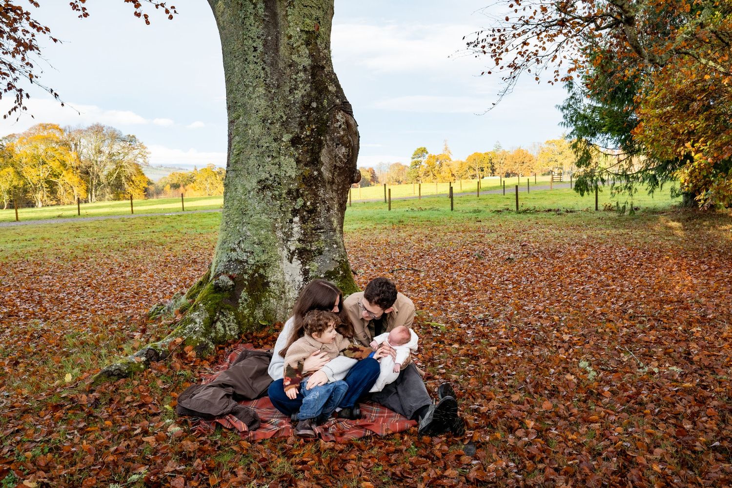 Outdoor Family session at Belladrum Estate, Scottish Highlands