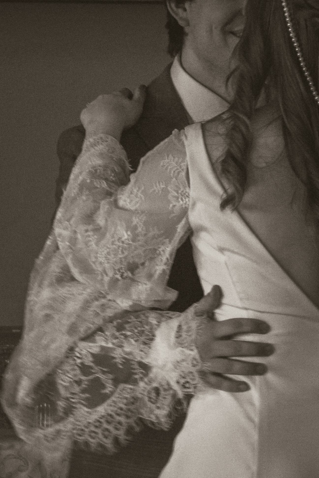 Nostalgic Photo of a married couple dancing their first wedding dance in Seattle, Washington