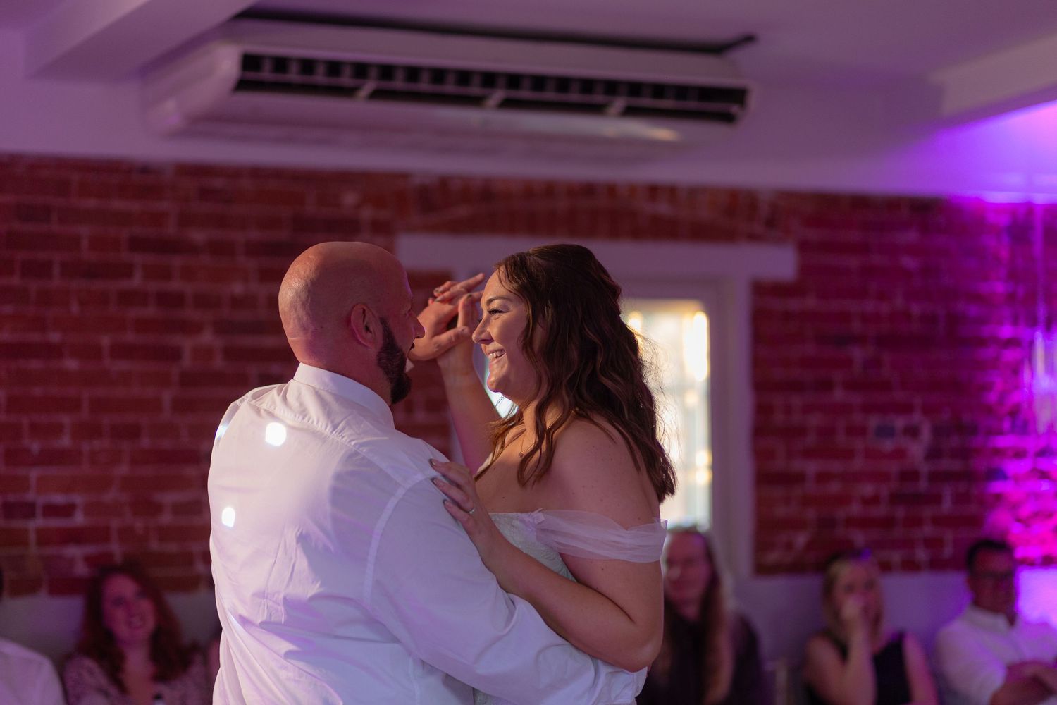 Bride and Groom having their first dance