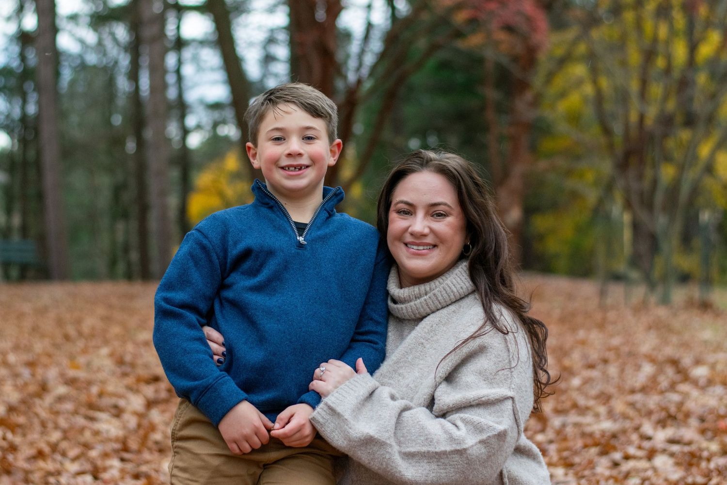 Family photo, mom and son