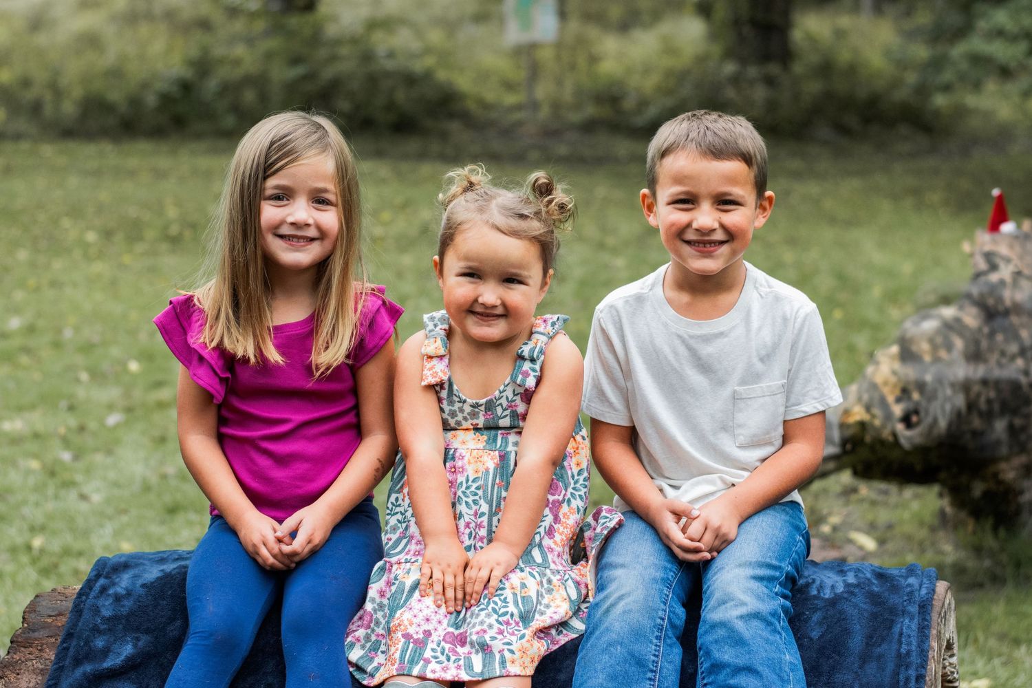 Family photo, three children