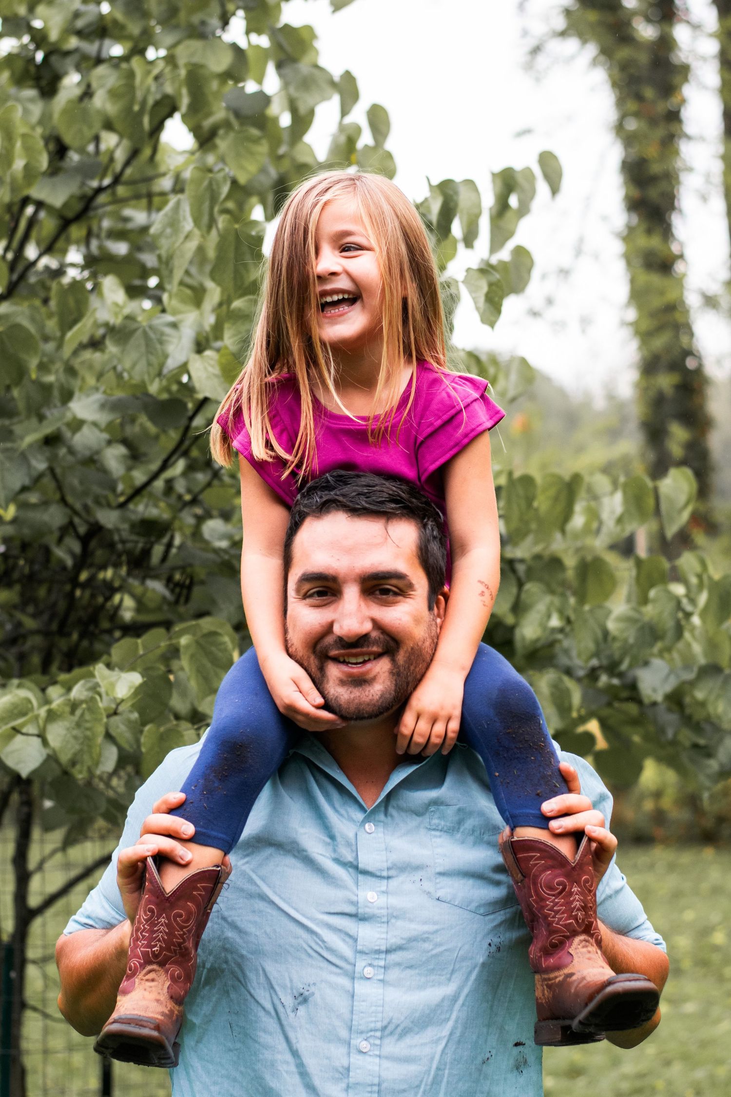 Family photo shoot, dad and daughter