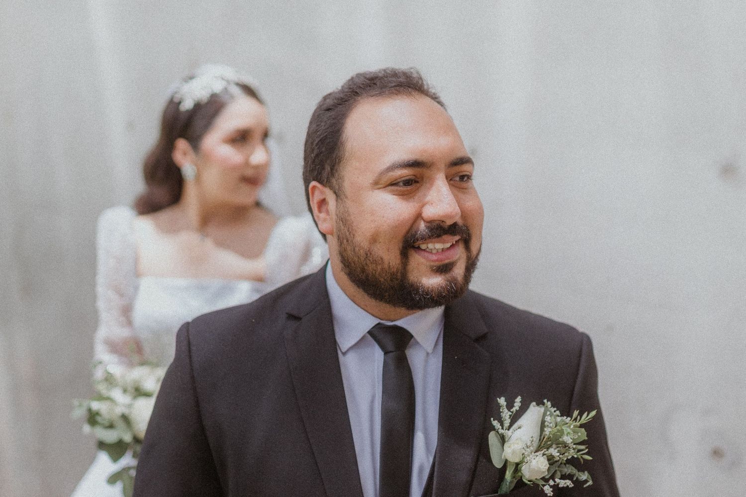 Happy couple shares intimate moments during their wedding photoshoot.