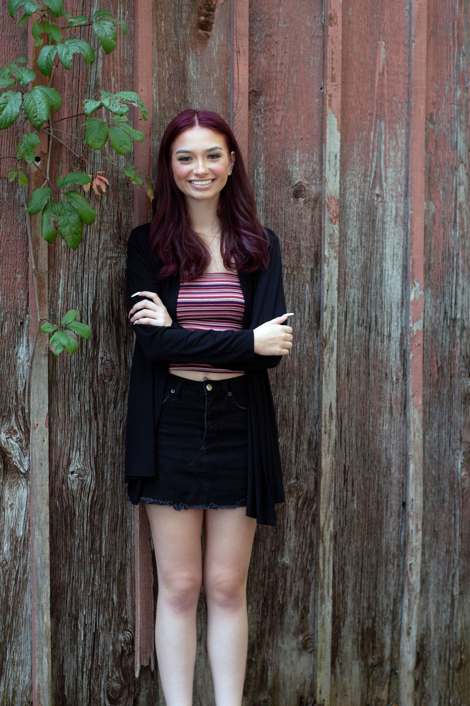Senior portrait session in a rural location in Muskego, WI with Simply Junique.