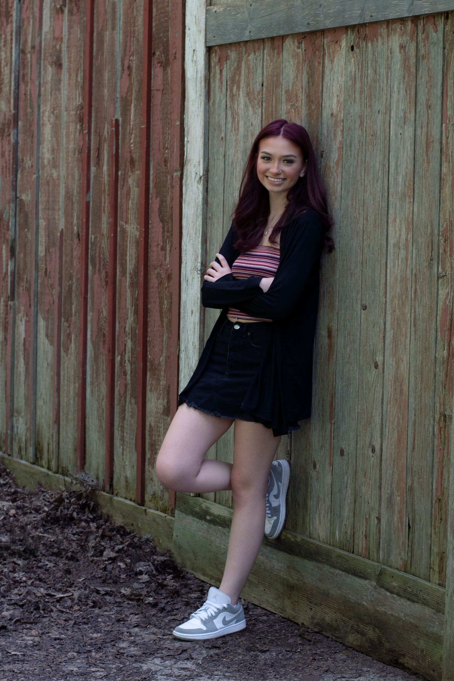Senior portrait session in a rural location in Muskego, WI with Simply Junique.