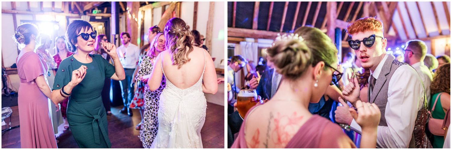 Wedding guest evening reception photography at Clock Barn