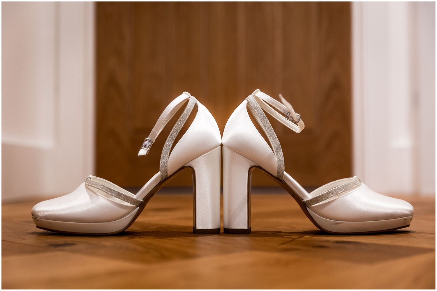 White wedding shoes