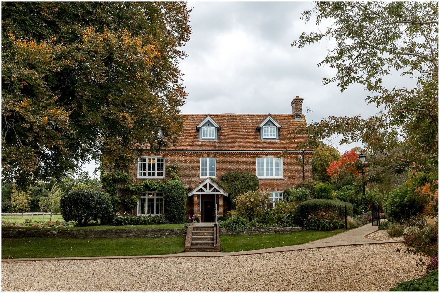 The farmhouse, wedding guest accommodation at Clock Barn in Hampshire
