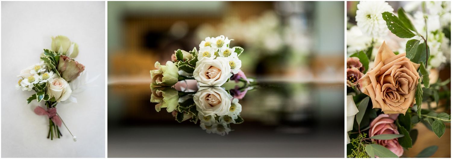 Wedding flower delivered to the bride's house before the wedding