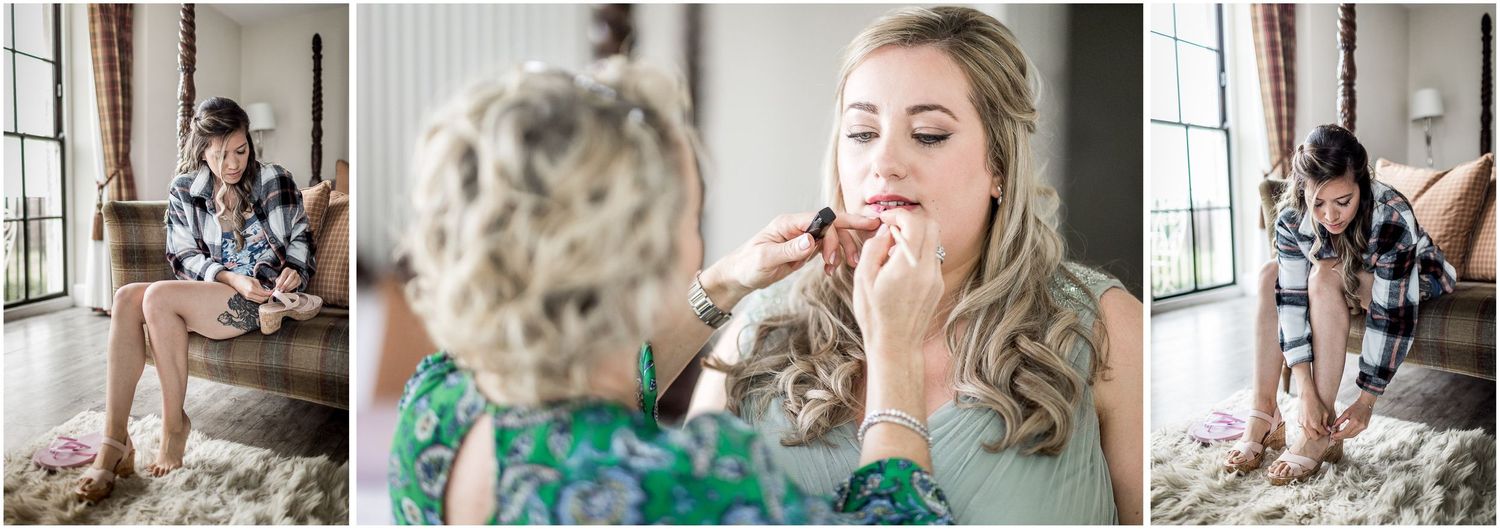 Emotional candid moments shared during wedding day preparations.