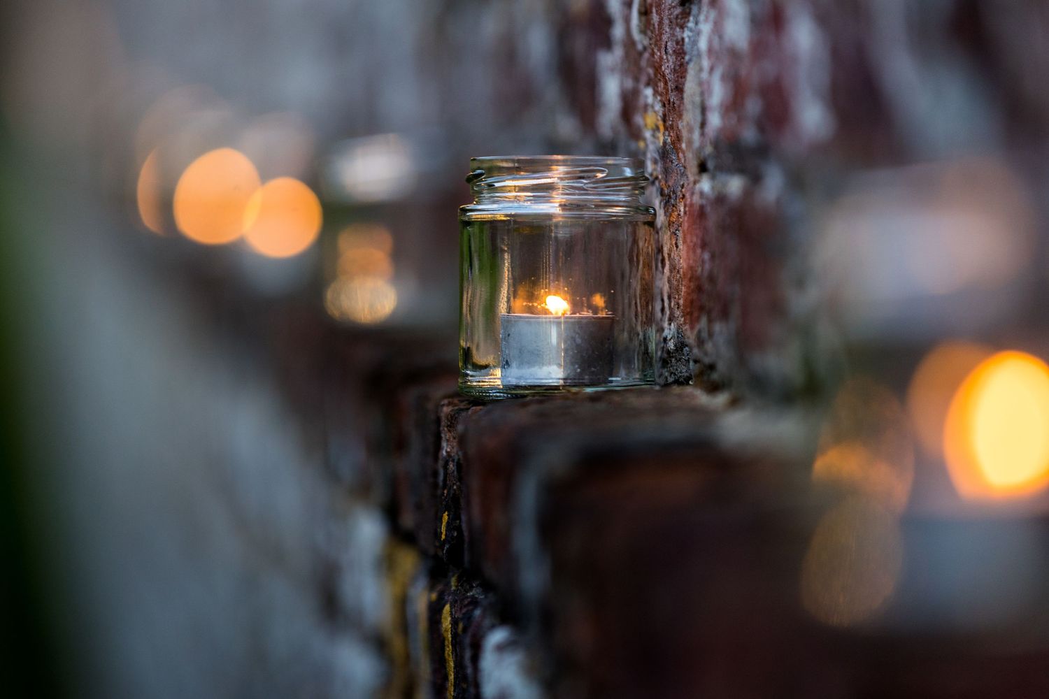Candle decorations at the Holywell Estate