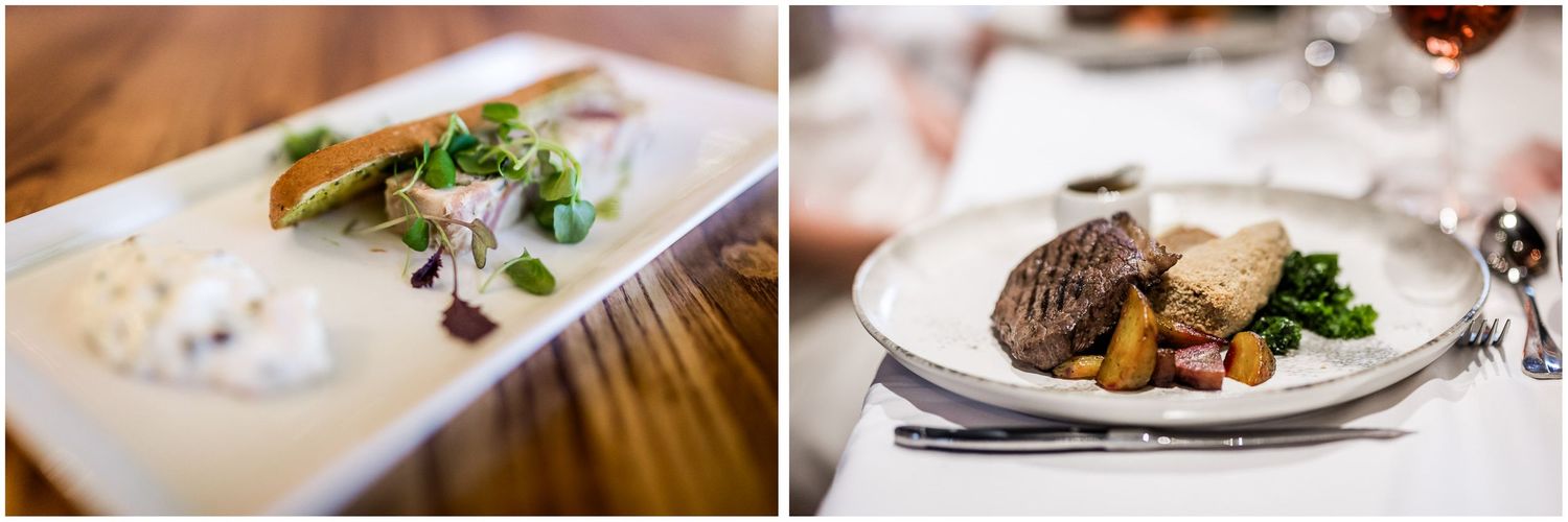 Food photography from a wedding at Clock barn