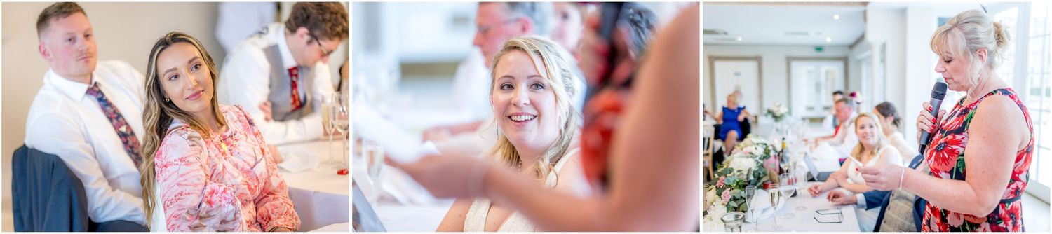 Wedding guests share joyful moments during an outdoor celebration.
