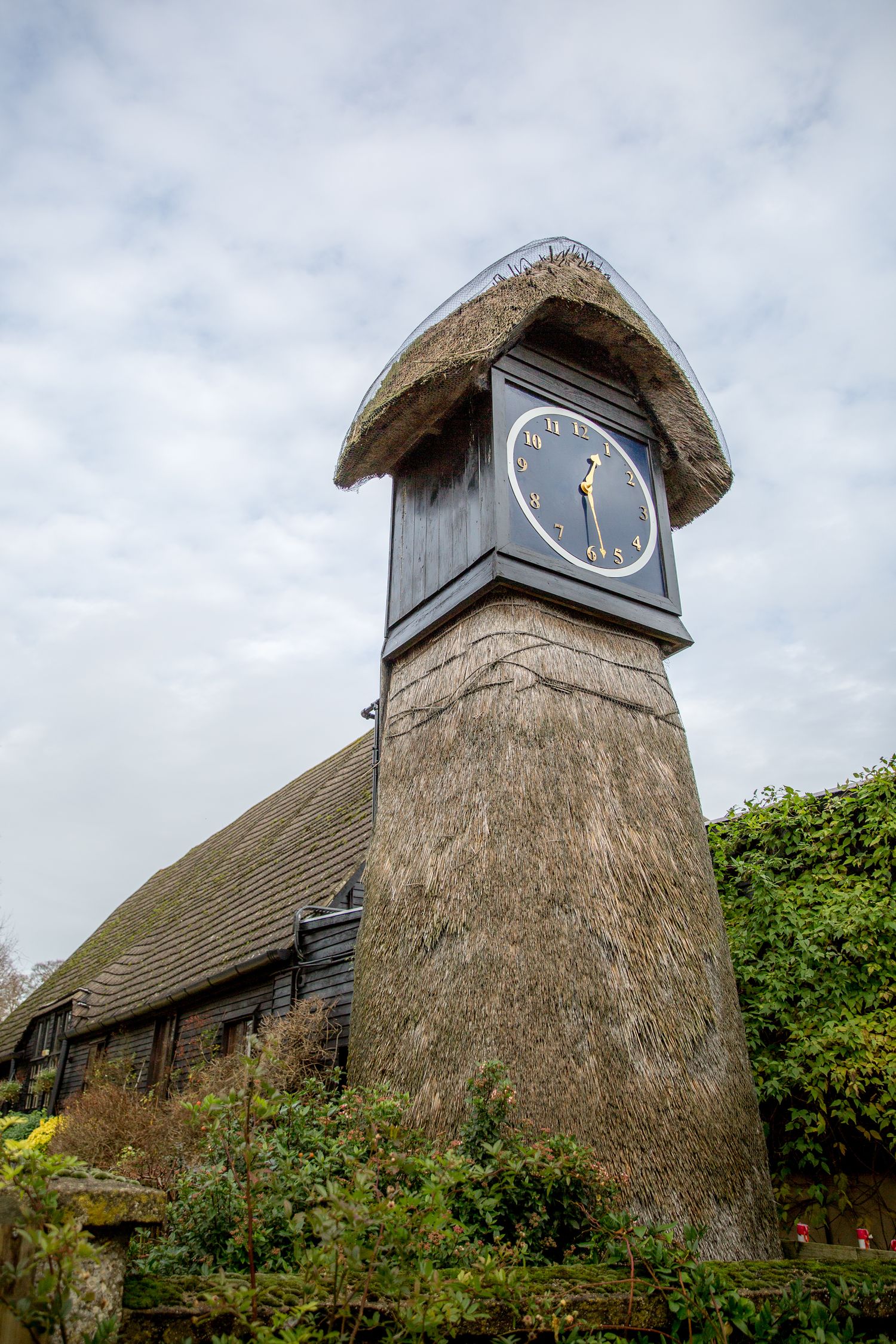 The iconic clock at Clock Barn wedding venue