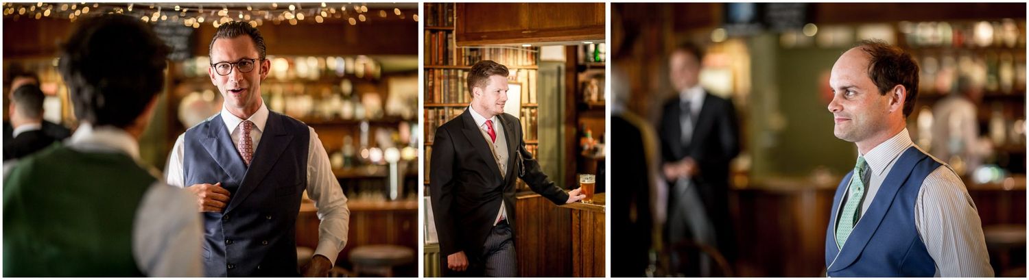 A romantic wedding celebration with guests and couple sharing intimate moments in a warmly lit indoor venue.