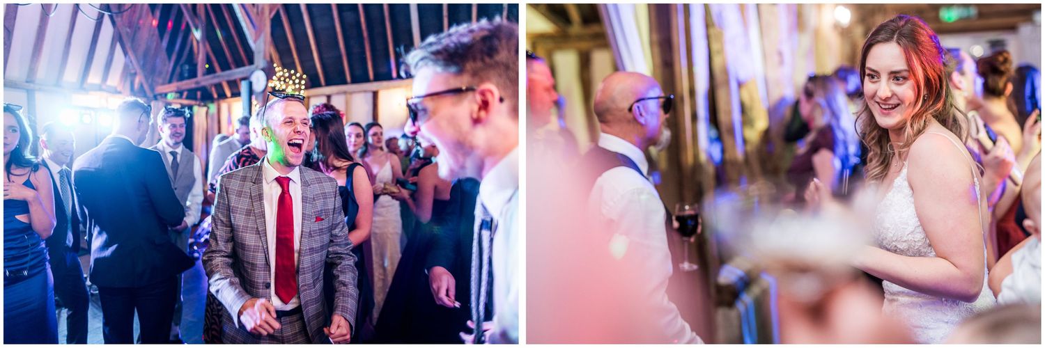 Documentary wedding reception photography at Clock Barn
