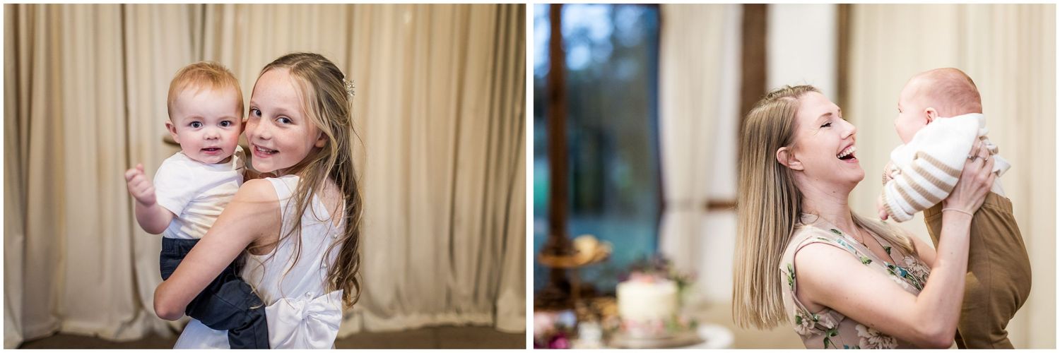 Young wedding guest photography at Clock Barn