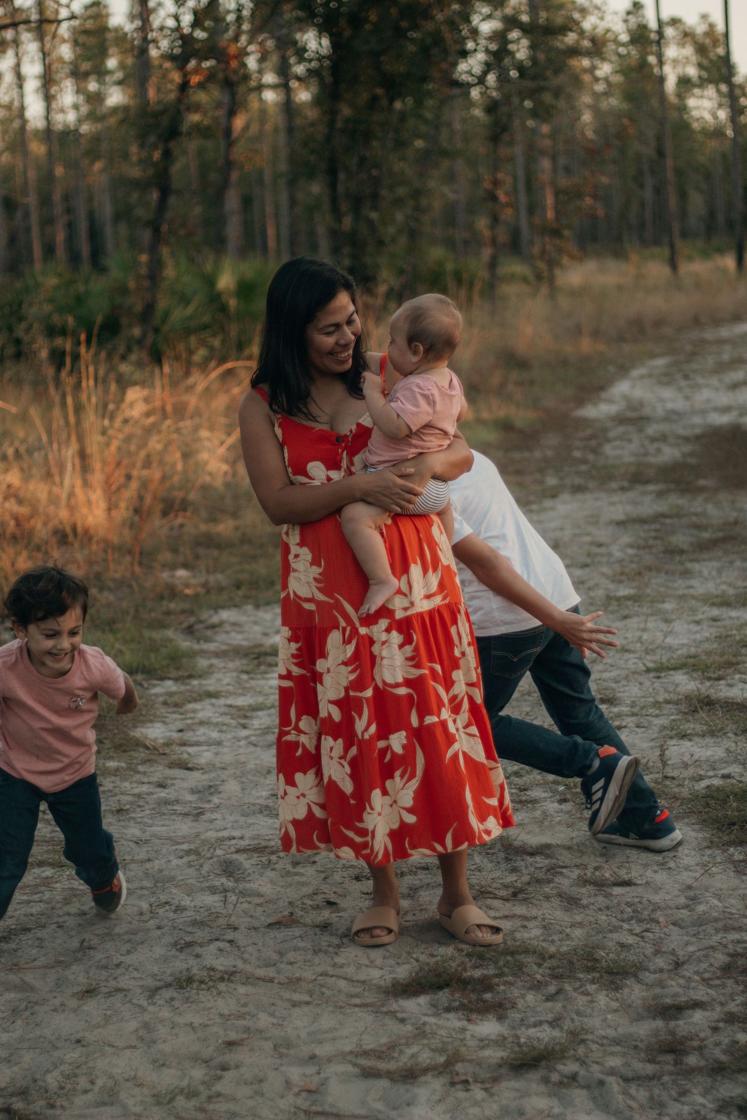 Family Session In a field setting