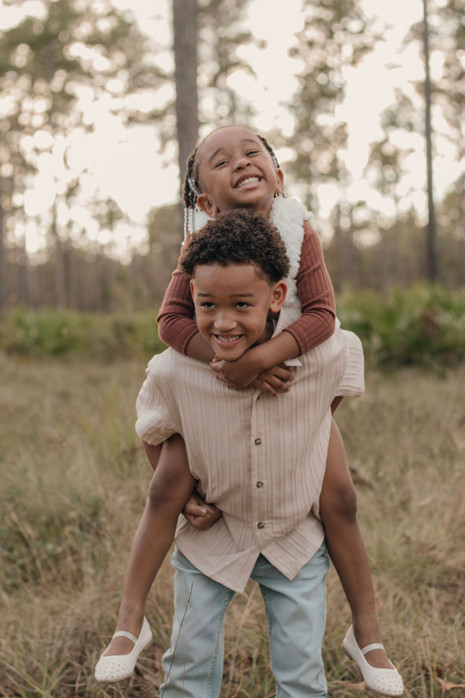 Family Session in a field setting.