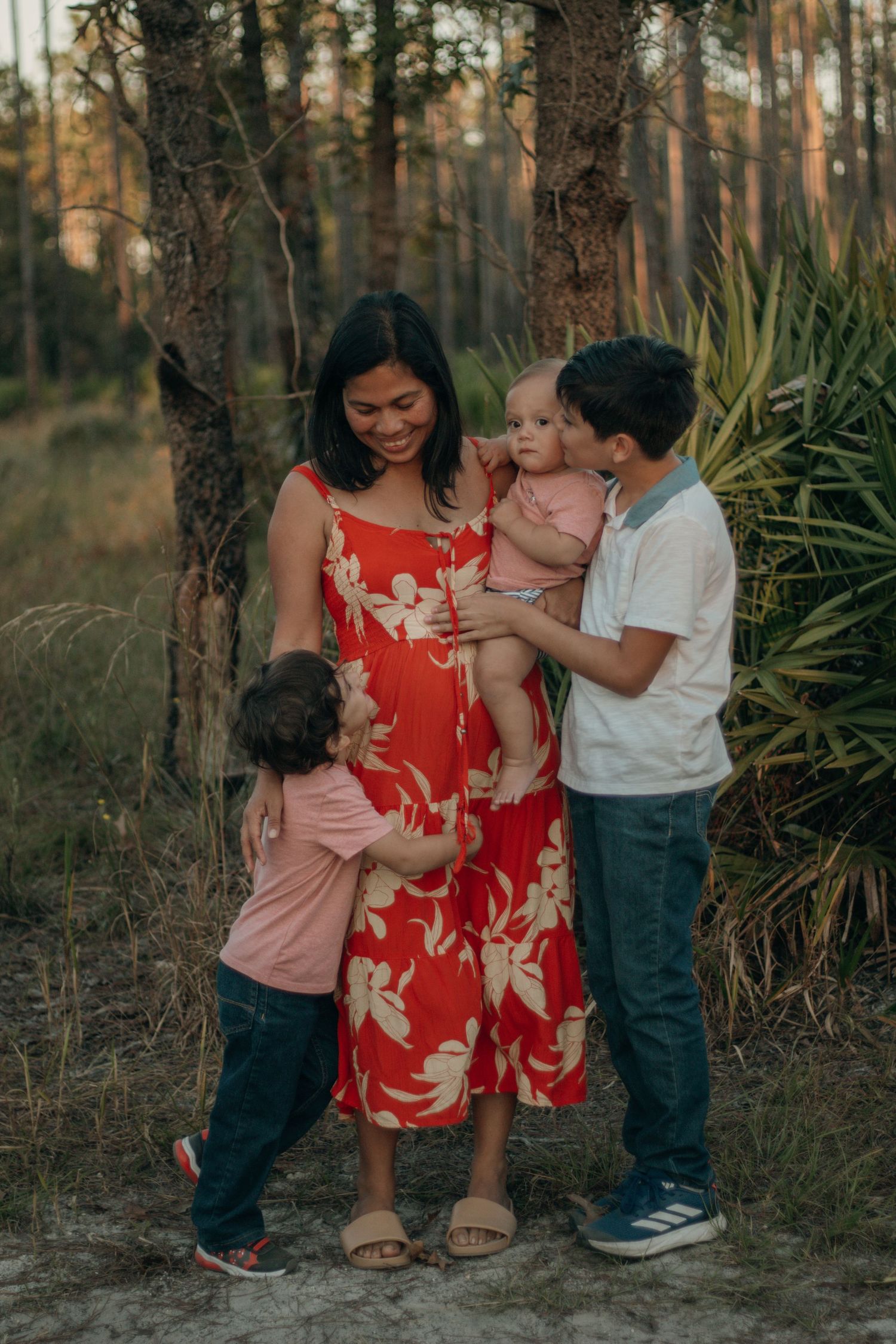 Family Session In a field setting