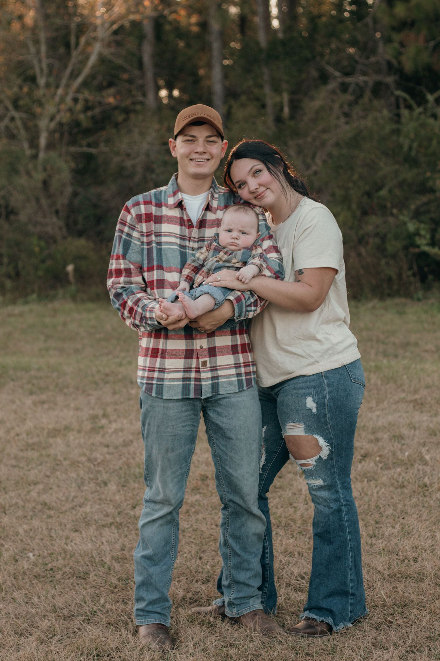 Family Session in a field setting.