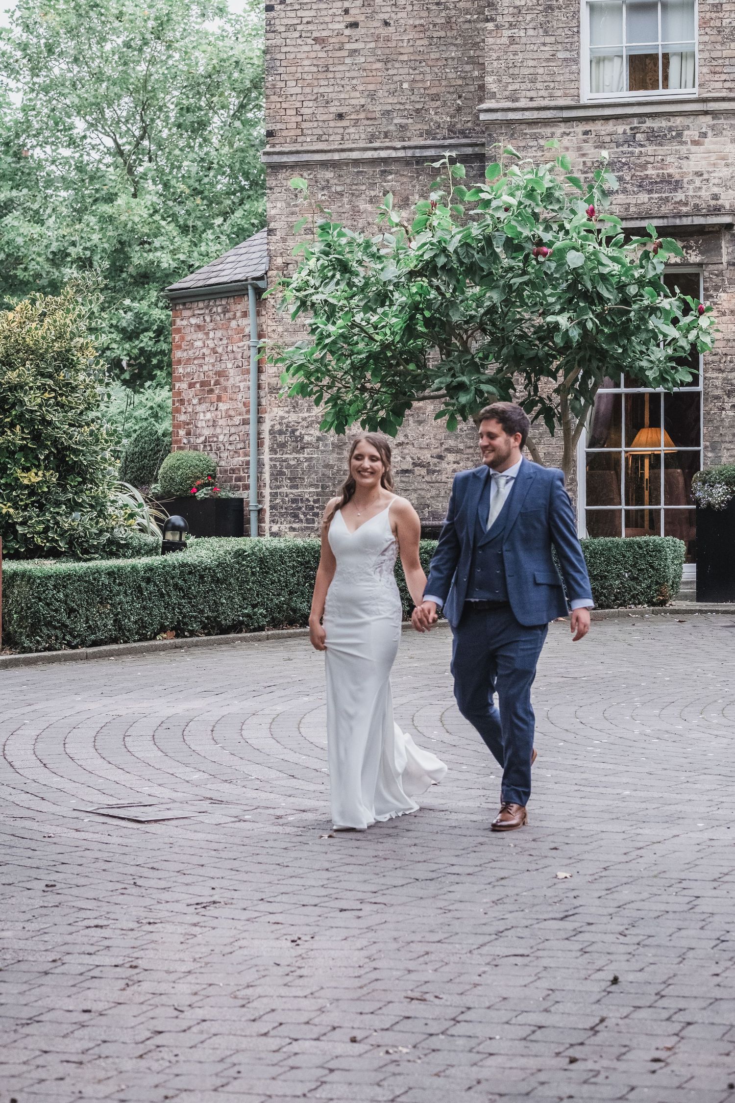 bride and groom enjoying some time alone