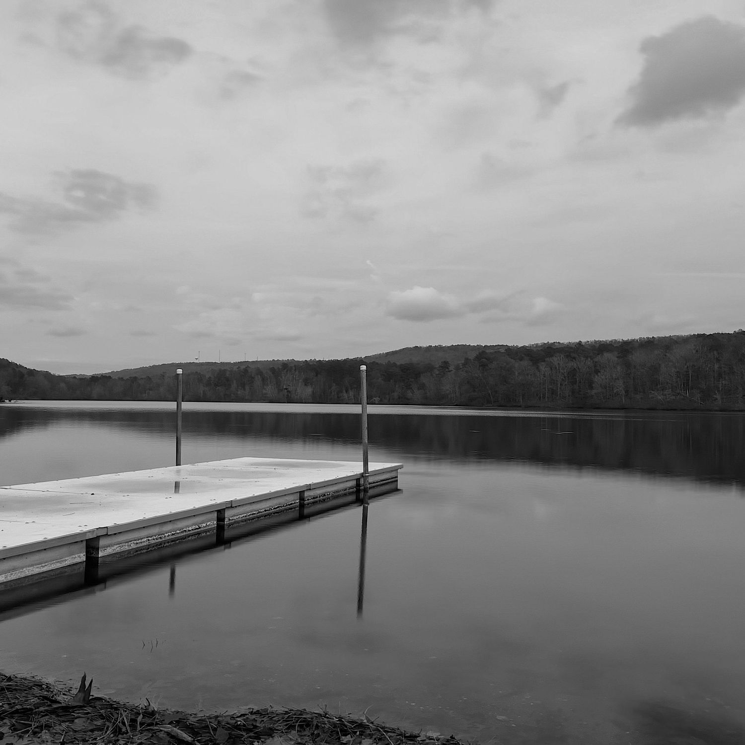 Dock on Lunker Lake at Oak Mountain State Park. Pelham, Alabama.