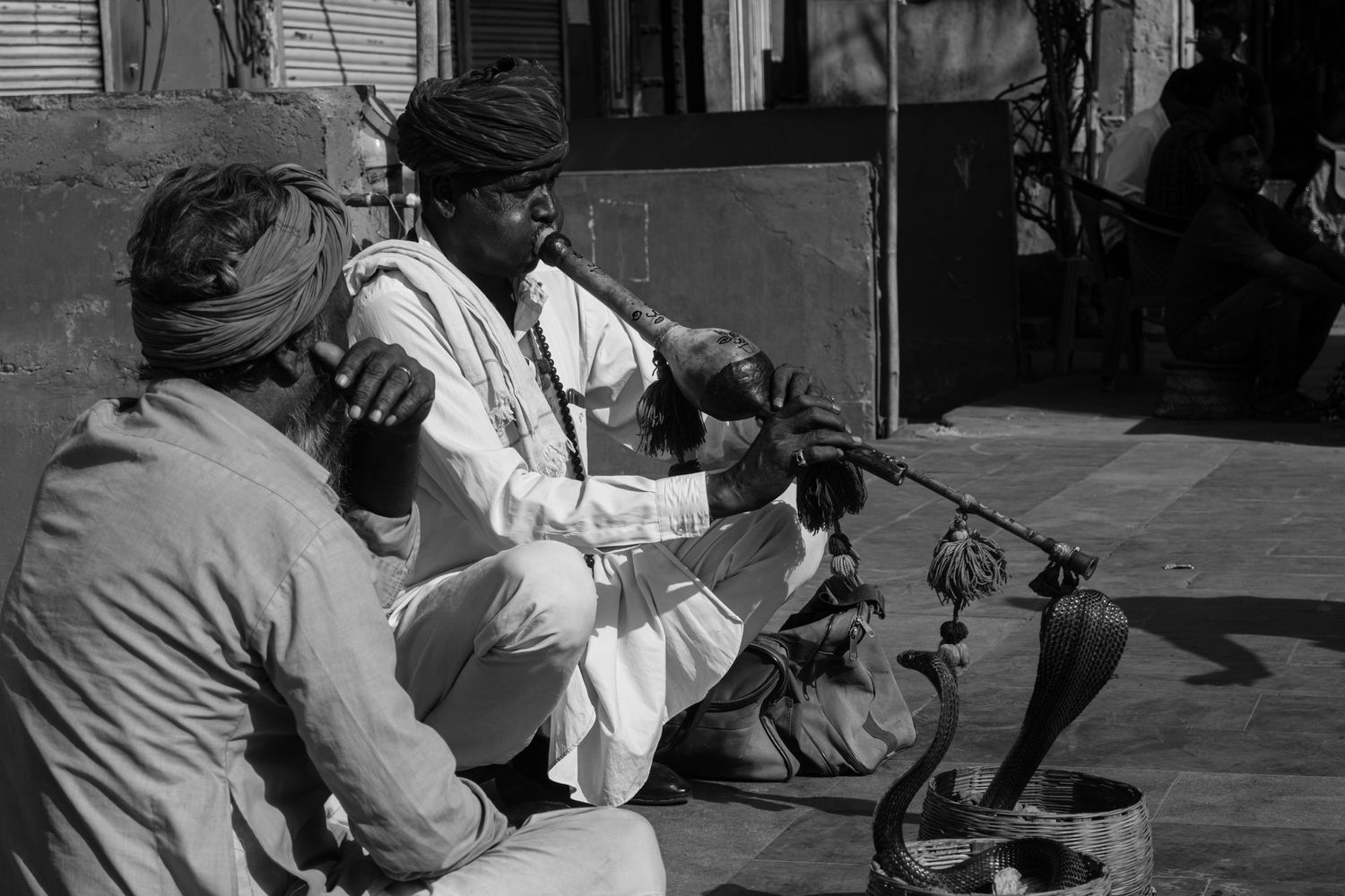 Snake charmer in Jaipur, India.