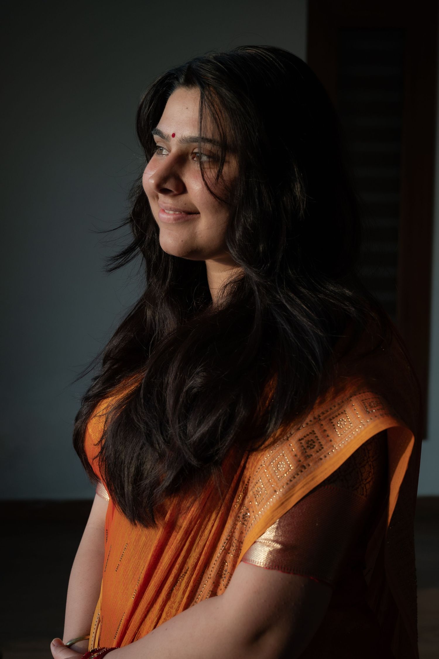 Portrait of an Indian woman using natural lighting.